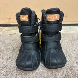 Cat & Jack Black Kids Rain & Snow Boots